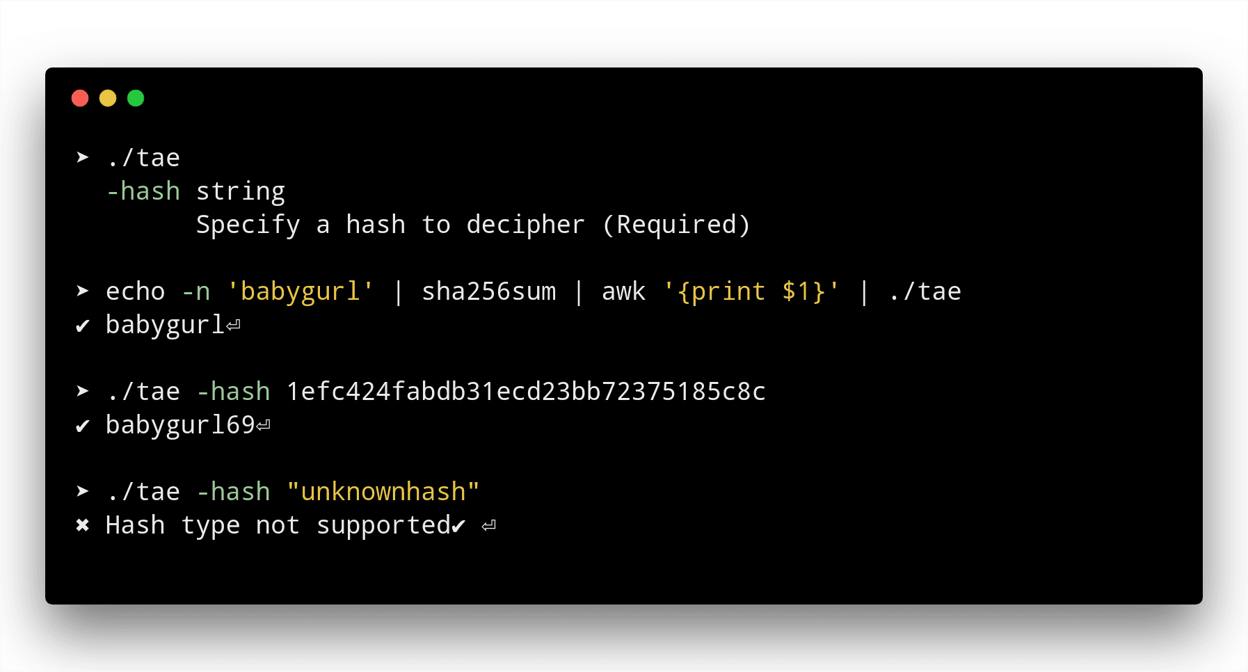 Hashed Password Lookup